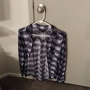 Blue and black flannel